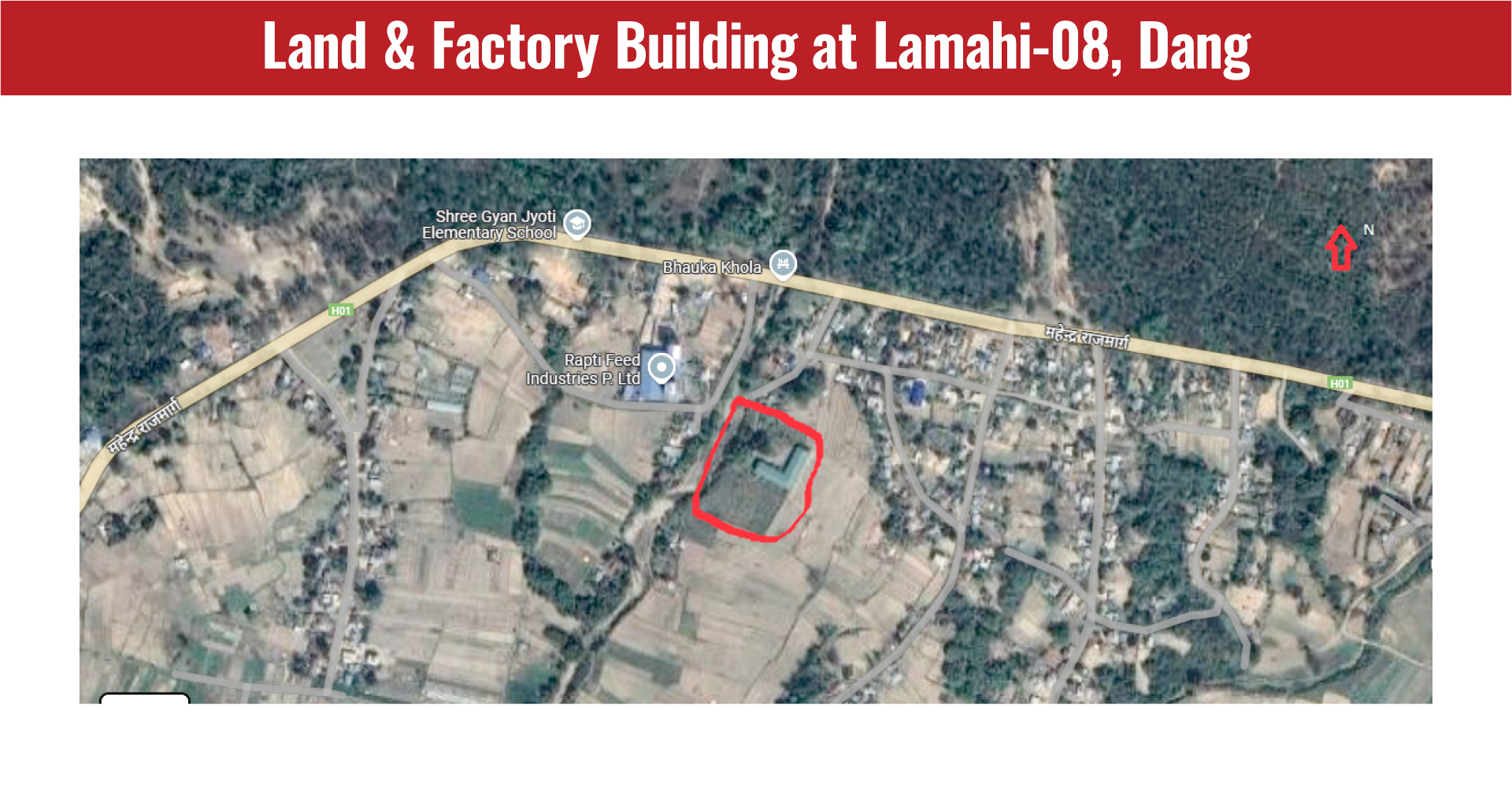 Land & Factory Building at Lamahi-08, Dang