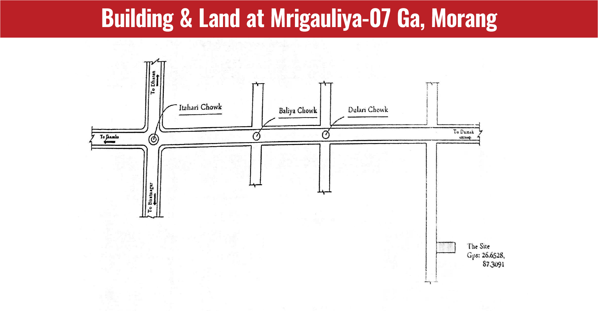 Building & Land at Mrigauliya-07 Ga, Morang